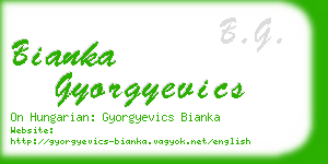 bianka gyorgyevics business card